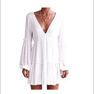 flowy white summer dress 🤍